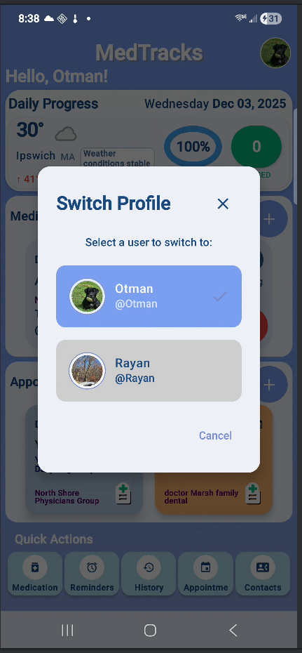Family profile switching